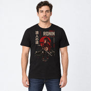 Ronin Spirit Car T-Shirt in Black on an adult male model - front view
