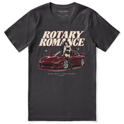 Rotary Romance Car T-Shirt — Dark Grey flat lay