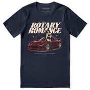 Rotary Romance Car T-Shirt — Navy flat lay