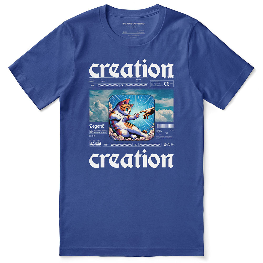 Divine Creation Cat T-Shirt | Yūjin Japanese Anime Streetwear Clothing