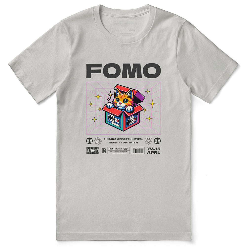 FOMO Cat T-Shirt | Yūjin Japanese Anime Streetwear Clothing