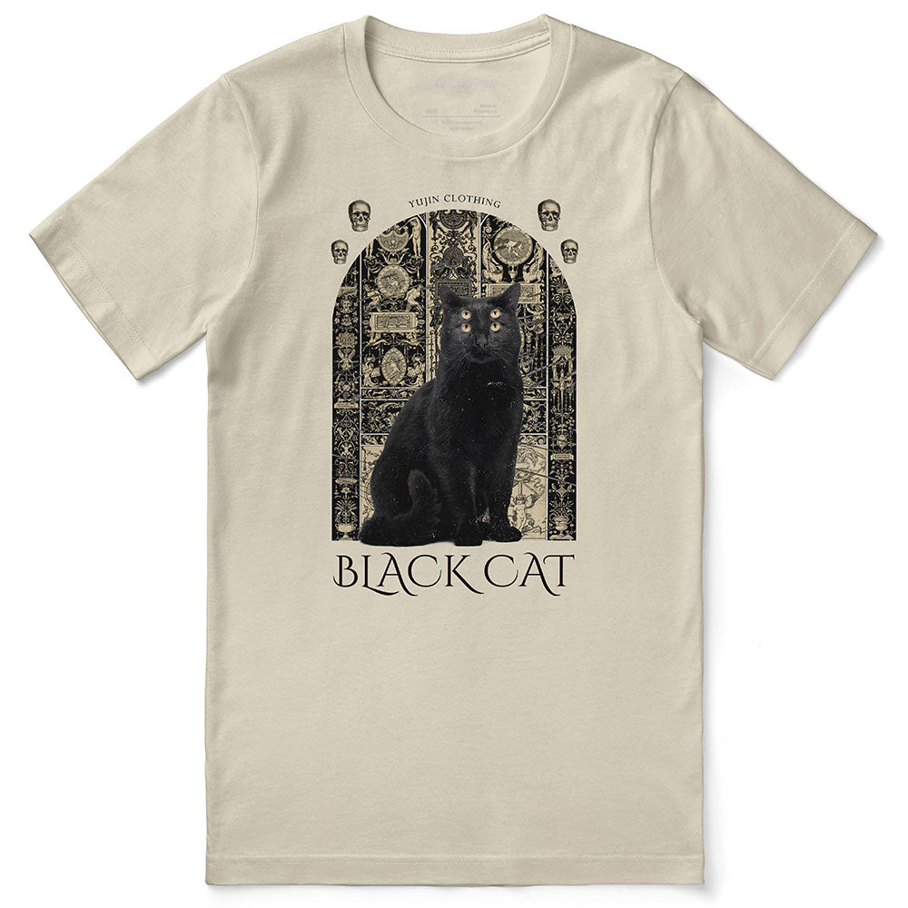 Black Cat T-Shirt | Yūjin Japanese Anime Streetwear Clothing
