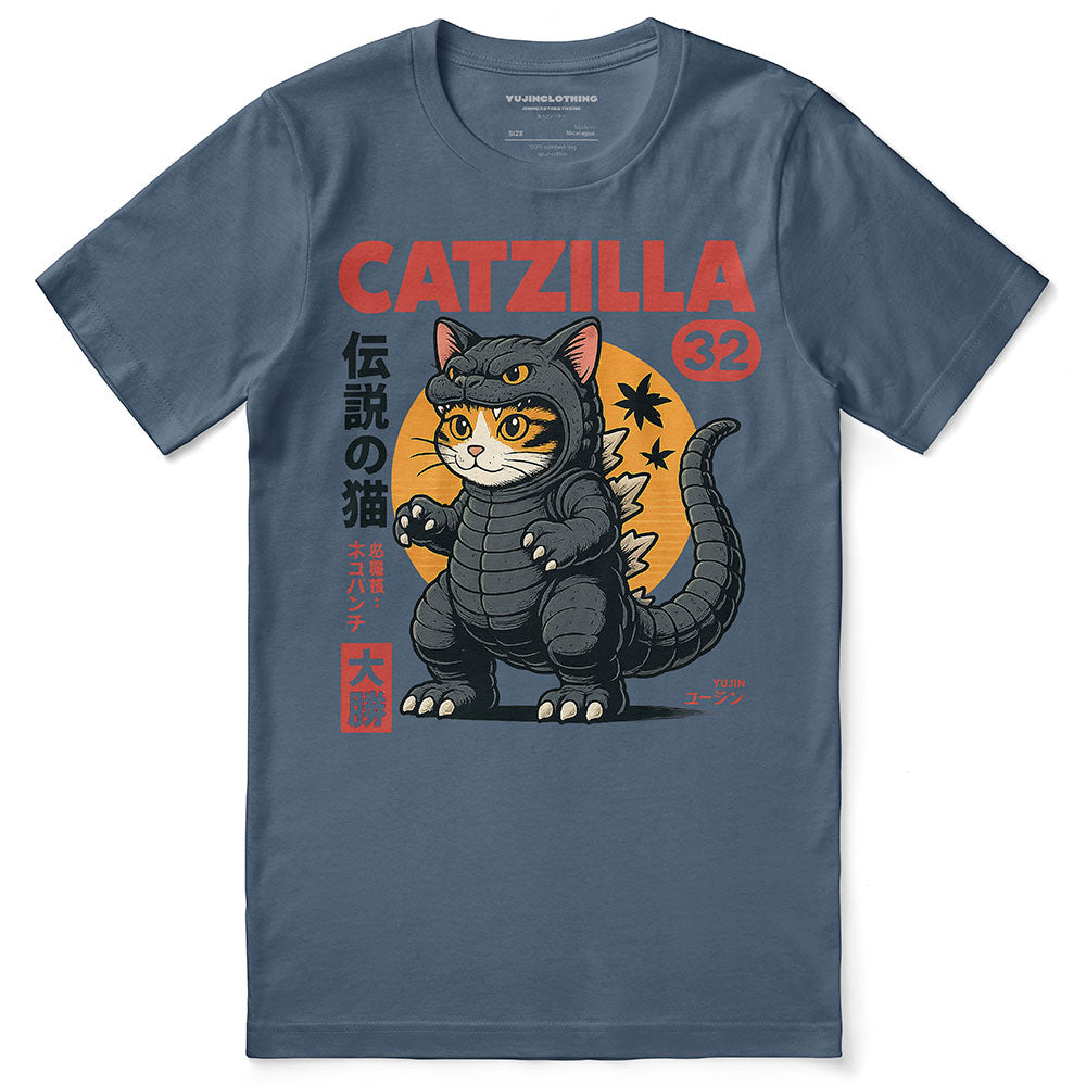 Catzilla Monster Cat T-Shirt | Yūjin Japanese Anime Streetwear Clothing