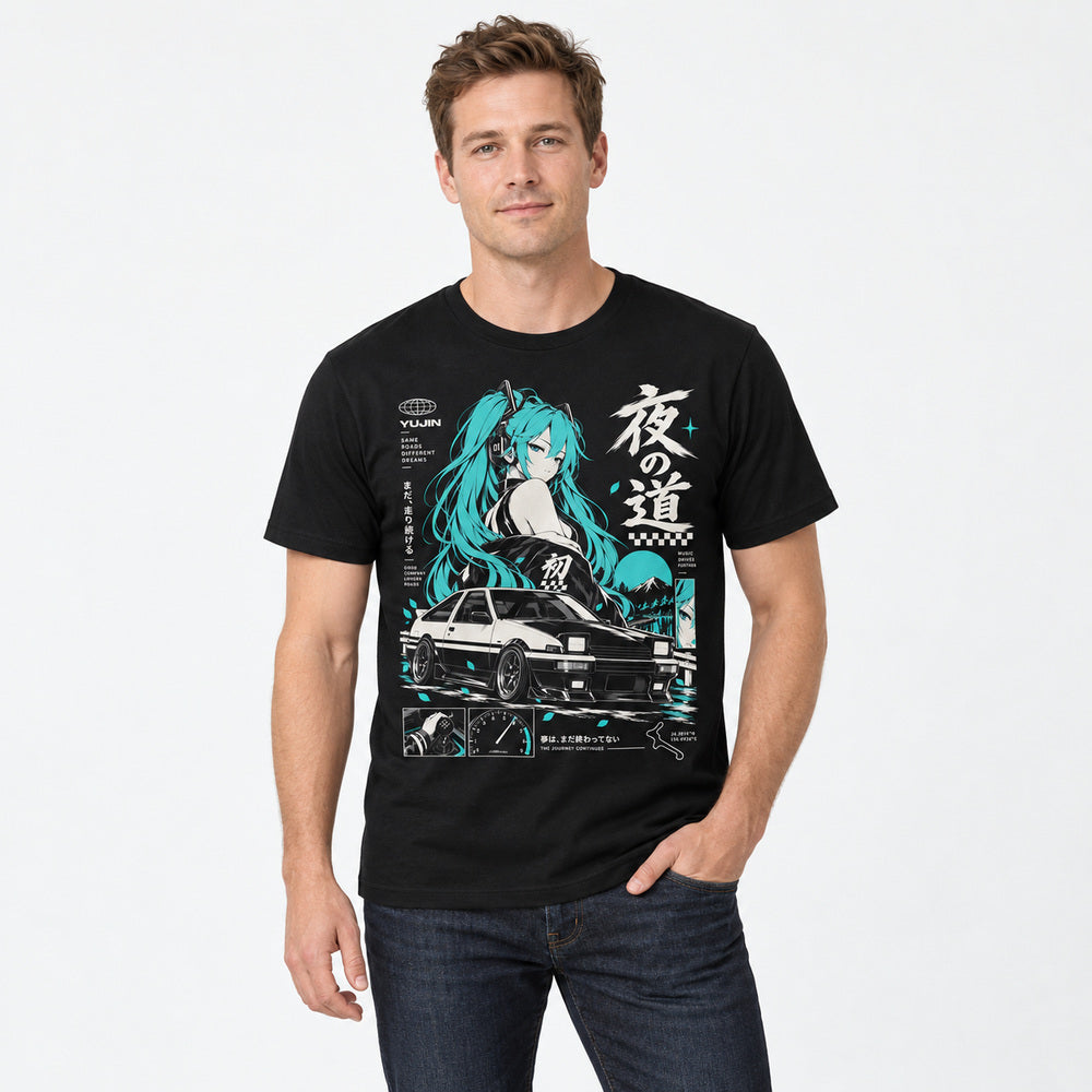 Teal Driver Car T-Shirt — approved male studio mockup