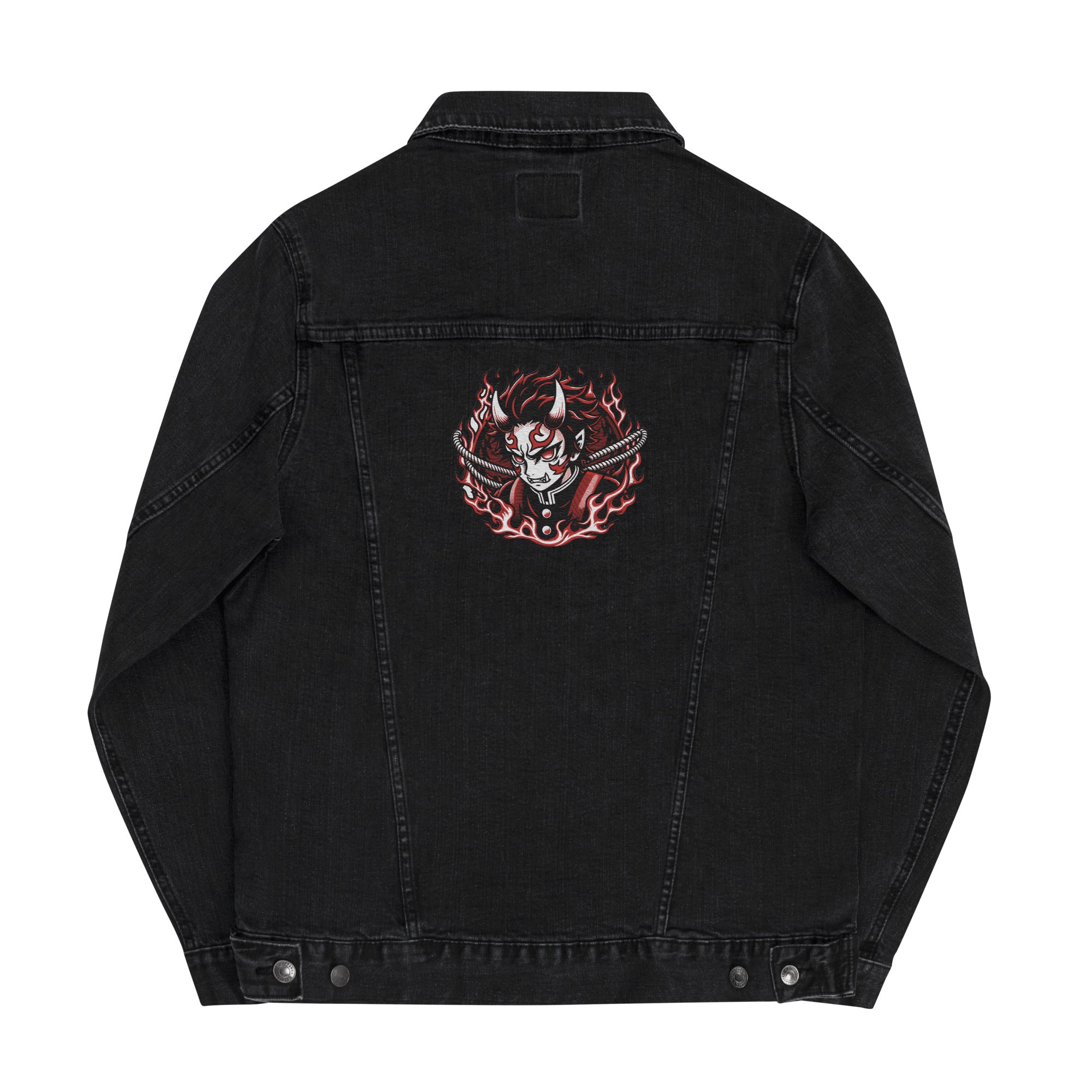 Fire God Denim Jacket | Yūjin Japanese Anime Streetwear Clothing