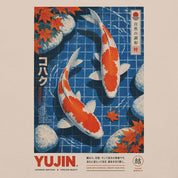 Close-up of Kohaku Koi Fish T-Shirt artwork on Soft Cream