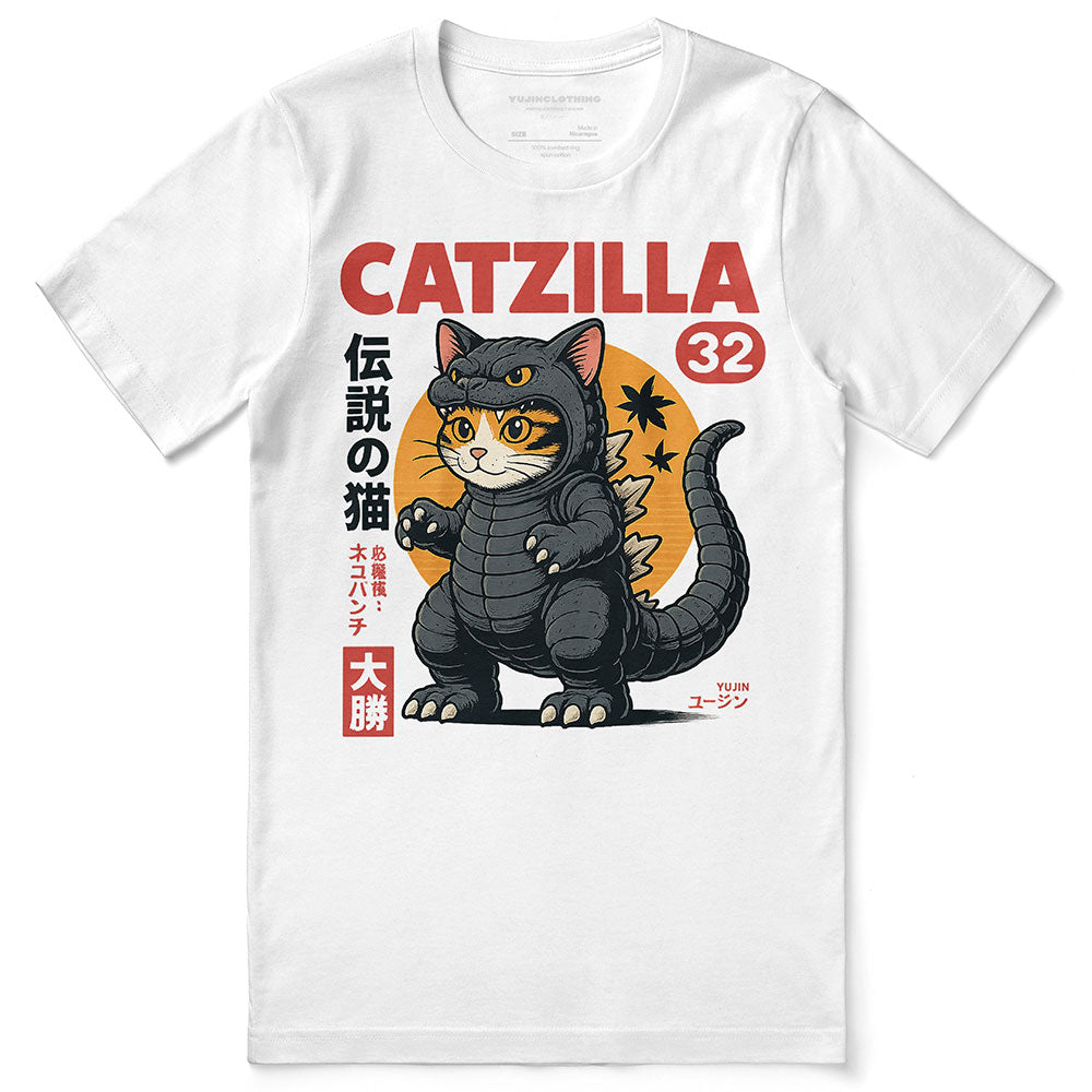 Catzilla Monster Cat T-Shirt | Yūjin Japanese Anime Streetwear Clothing