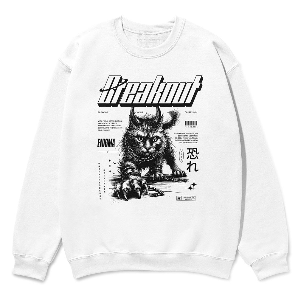 Breakout Cat Sweatshirt | Yūjin Japanese Anime Streetwear Clothing