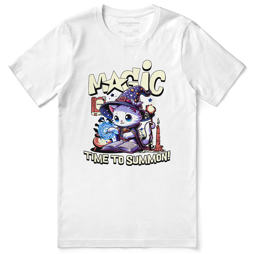 Magic Cat T-Shirt | Yūjin Japanese Anime Streetwear Clothing