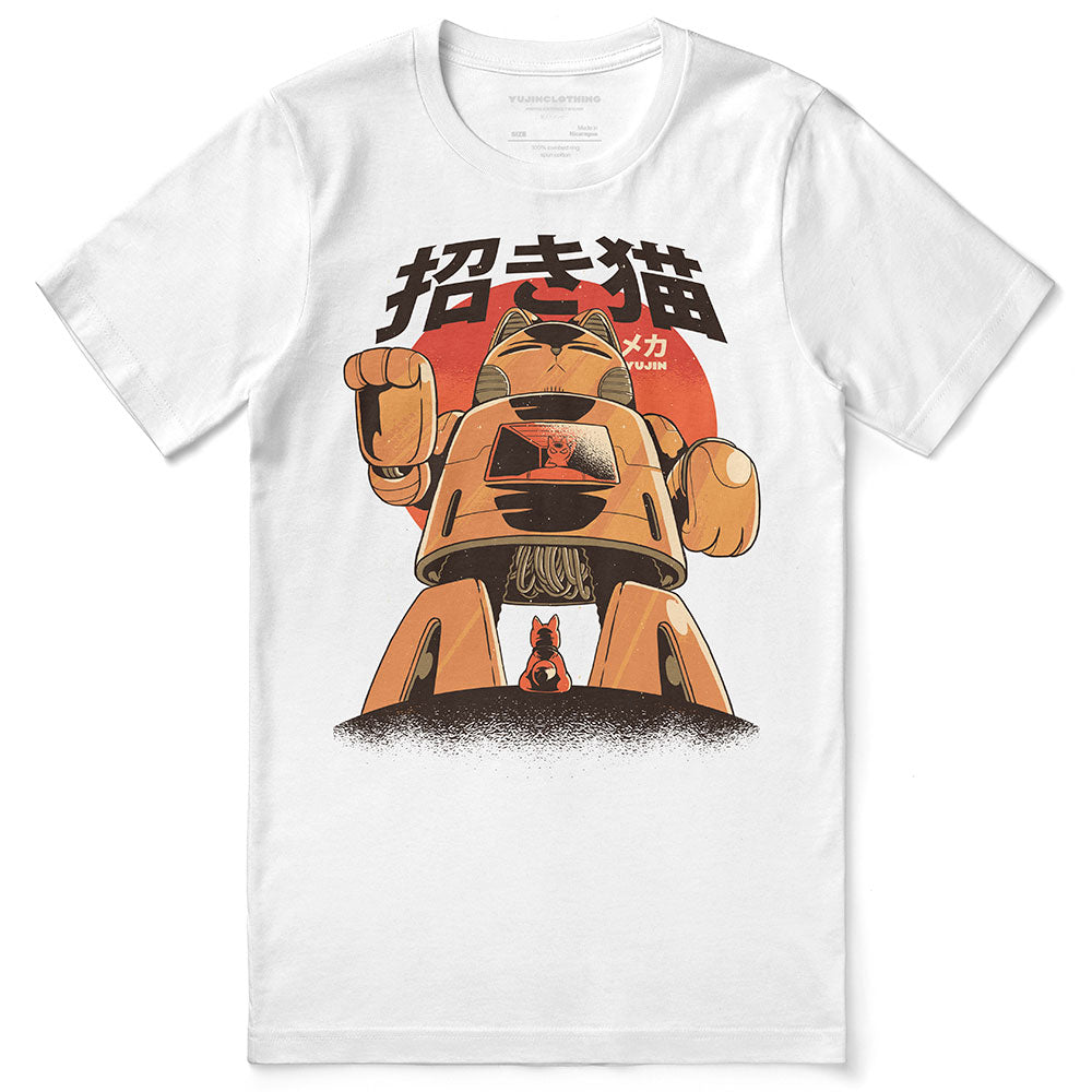 Mecha Cat T-Shirt  | Yūjin Japanese Anime Streetwear Clothing