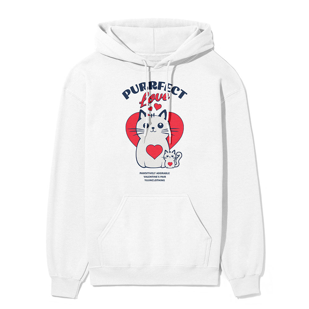 Purrfect Love Cat Hoodie | Yūjin Japanese Anime Streetwear Clothing