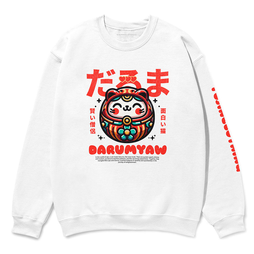 Darumyaw Cat Sweatshirt | Yūjin Japanese Anime Streetwear Clothing