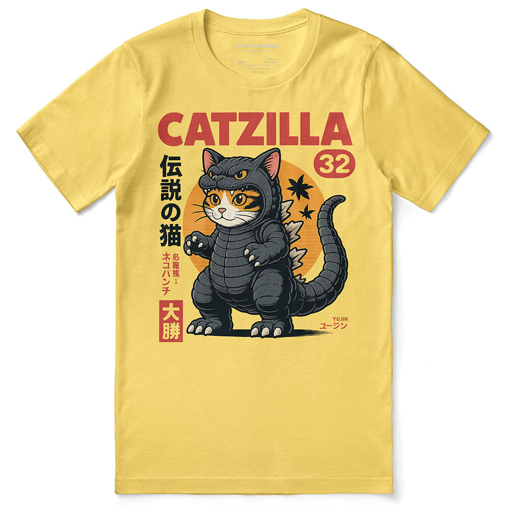 Catzilla Monster Cat T-Shirt | Yūjin Japanese Anime Streetwear Clothing