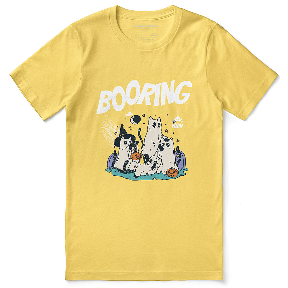 Booring Halloween Cat T-Shirt | Yūjin Japanese Anime Streetwear Clothing