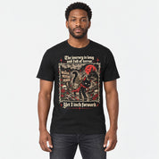 Yet I Inch Forward Cat T-Shirt — black lifestyle male