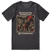 Yet I Inch Forward Cat T-Shirt — dark grey flat
