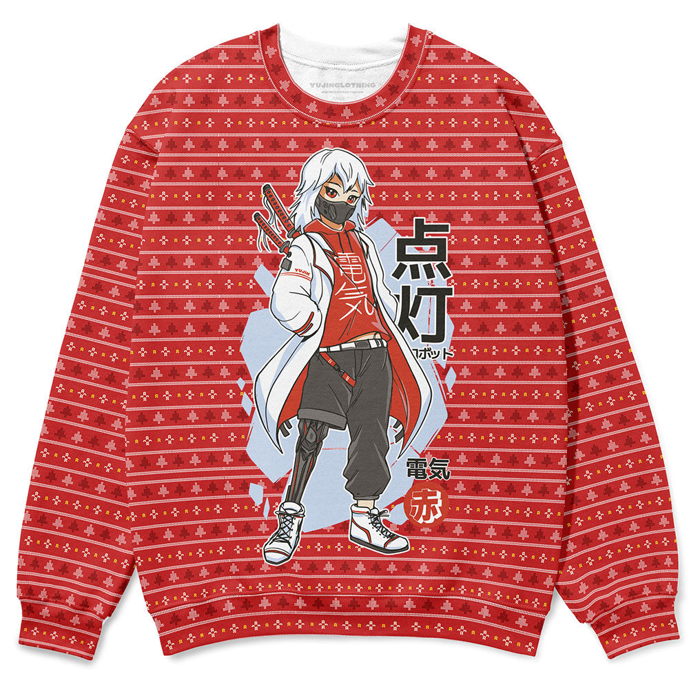 Anime Samurai Christmas Sweatshirt | Yūjin Japanese Anime Streetwear Clothing