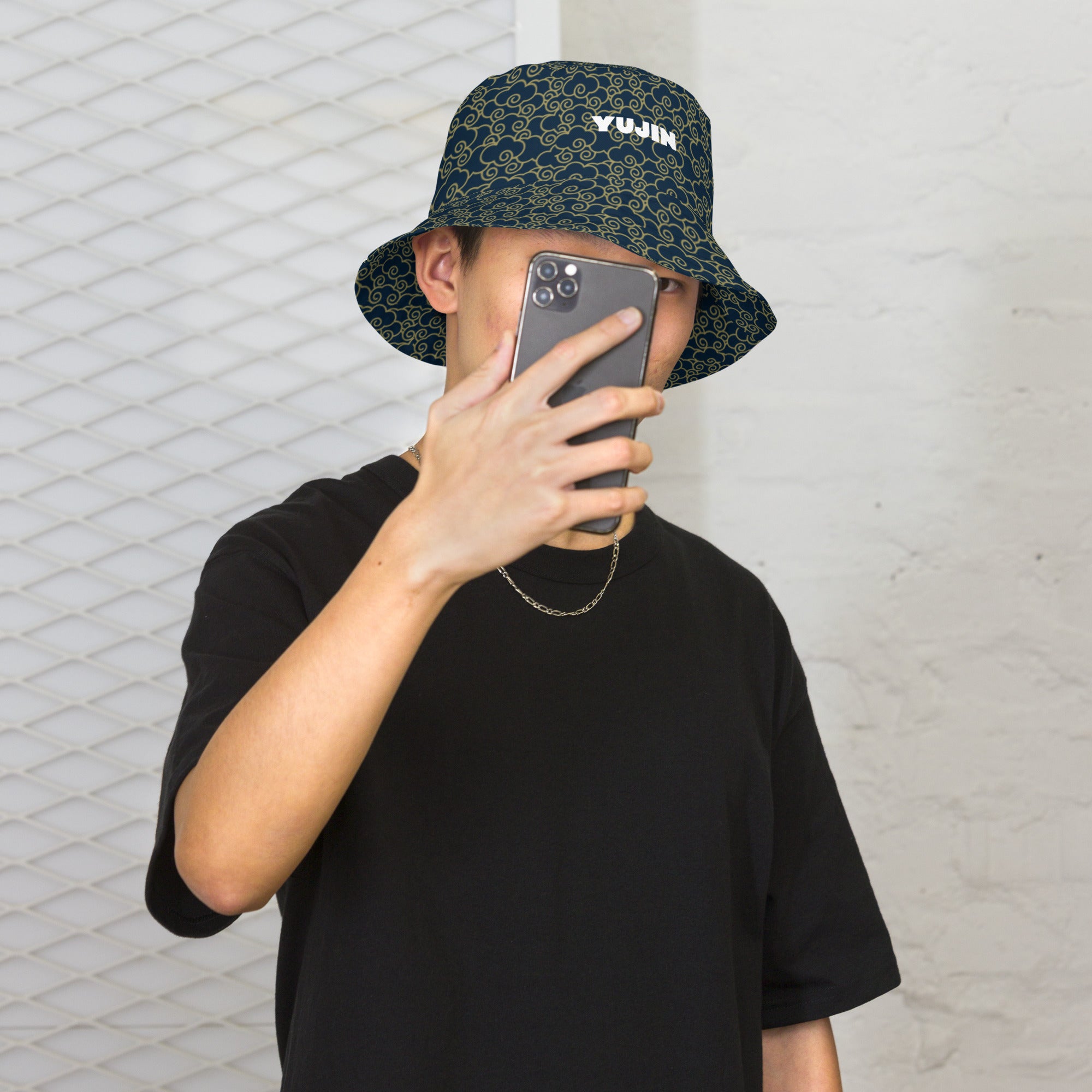 Japanese Clouds Reversible Bucket Hat | Yūjin Japanese Anime Streetwear Clothing