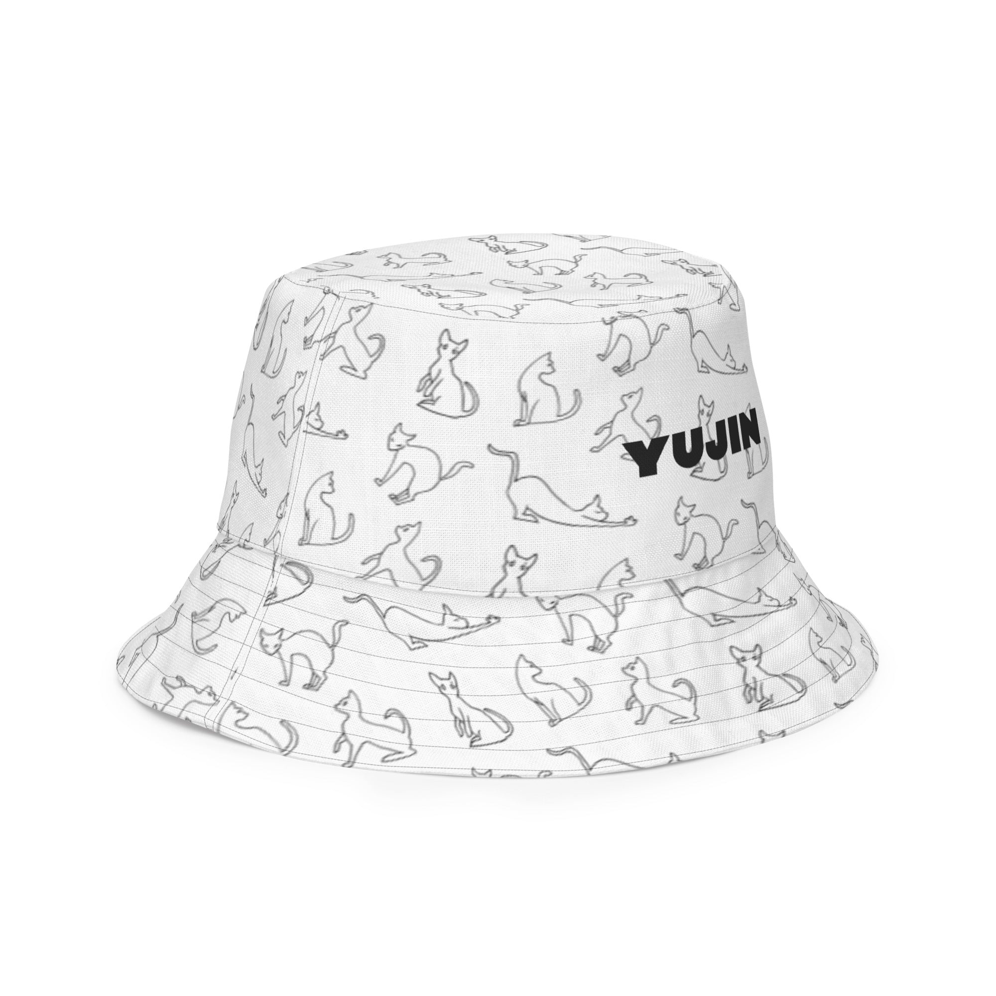 Black and White Reversible Bucket Hat | Yūjin Japanese Anime Streetwear Clothing