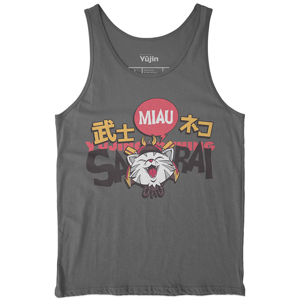 Samurai Cat Tank Top Yūjin Japanese Anime Streetwear Clothing