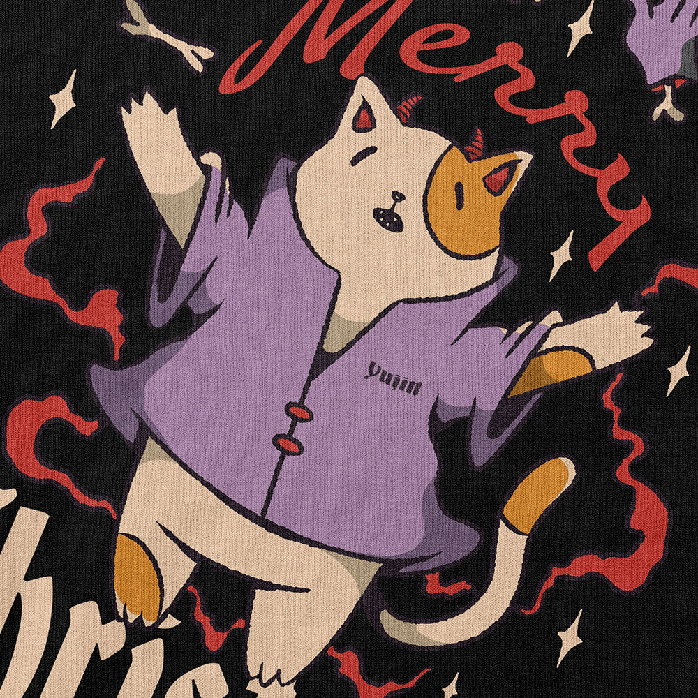 Cat Merry Christmas Sweatshirt | Yūjin Japanese Anime Streetwear Clothing