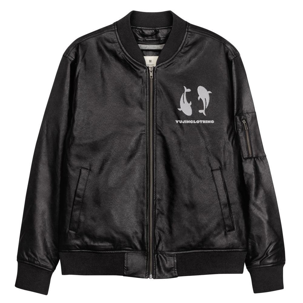 Koi Leather Jacket | Yūjin Japanese Anime Streetwear Clothing