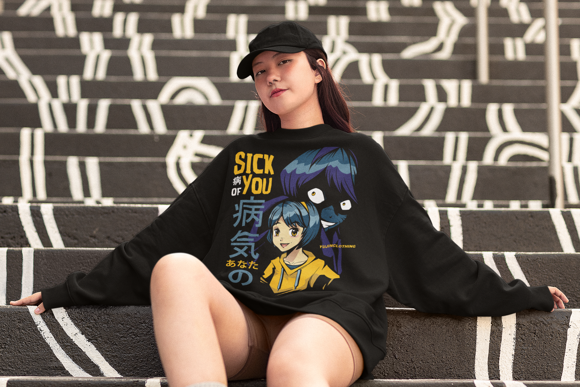 Sick Of You Sweatshirt | Yūjin Japanese Anime Streetwear Clothing